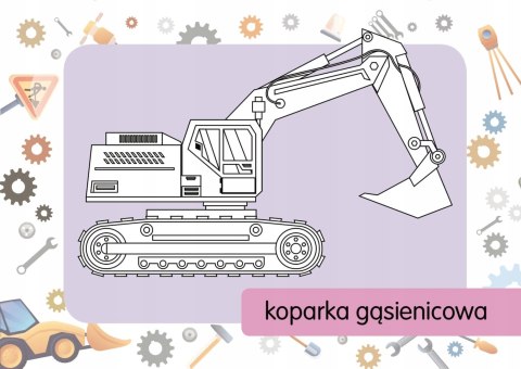 Kolorowanka z tatuażami Maszyny budowlane Tatuaże