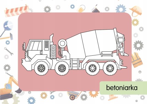 Kolorowanka z tatuażami Maszyny budowlane Tatuaże