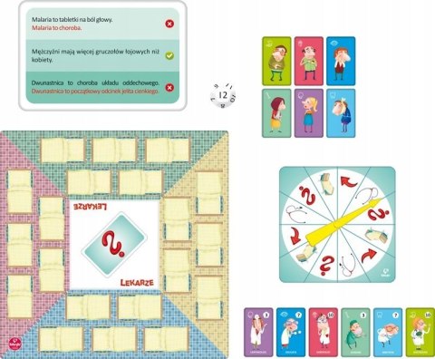 Lekarze Gra Planszowa Edukacyjna Adamigo Kukuryku