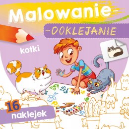 Malowanie doklejanie Kotki Kolorowanka Naklejki