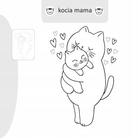 Malowanie doklejanie Kotki Kolorowanka Naklejki