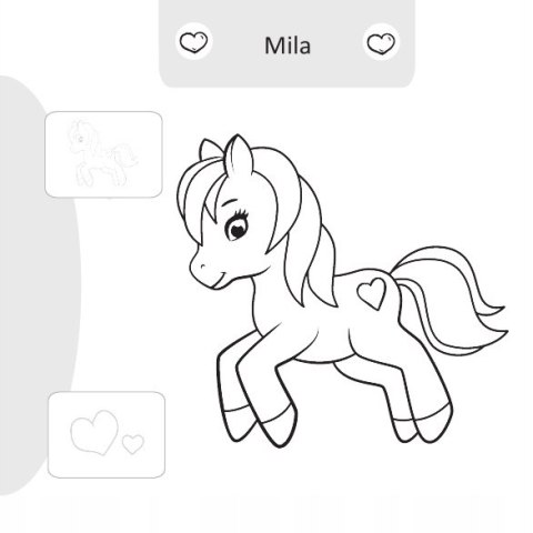 Malowanie doklejanie Kucyki Kolorowanka Naklejki