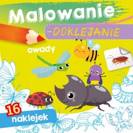 Malowanie doklejanie Owady Kolorowanka + Naklejki