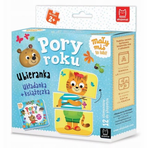 Mały miś to lubi! Pory roku Ubieranka Układanka Aksjomat