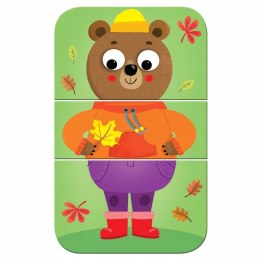 Mały miś to lubi! Pory roku Ubieranka Układanka Aksjomat