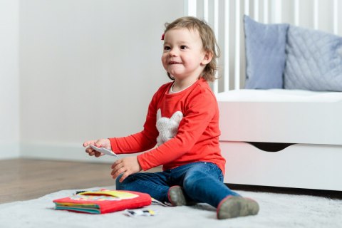 Multisensoryczna Książeczka Lot Balonem Moms Care