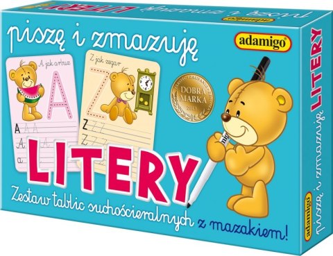 Piszę i zmazuję Litery Nauka Pisania Adamigo