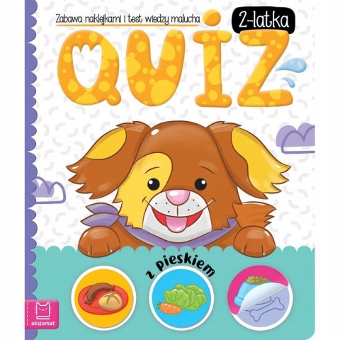 Quiz 2-latka z pieskiem Zabawa naklejkami 2+ Aksjomat