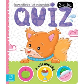 Quiz 2-latka z wiewiórką Zabawa naklejkami 2+ Aksjomat