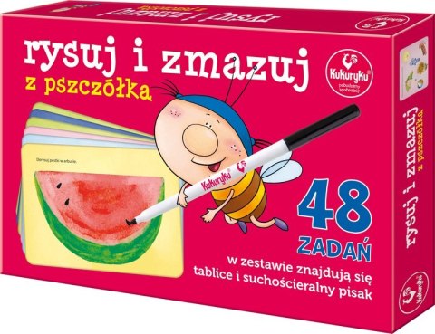 Rysuj i Zmazuj z Pszczółką Kukuryku 48 Zadań