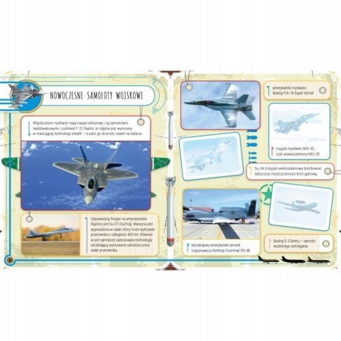 Samoloty Album z naklejkami wyklejanie Naklejki Aksjomat
