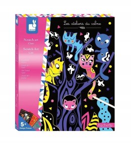 Zestaw Kreatywny Do Zdrapywania Koty 5+, Janod