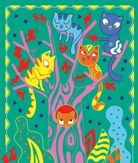 Zestaw Kreatywny Do Zdrapywania Koty 5+, Janod