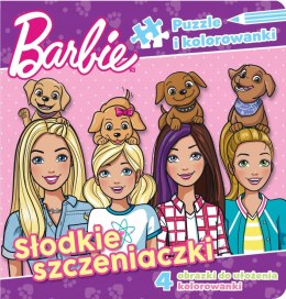 Barbie Puzzle i Kolorowanki Słodkie Szczeniaczki