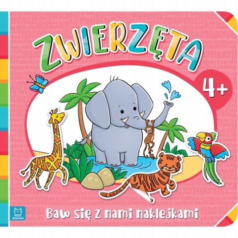 Baw się z nami naklejkami Zwierzęta 4+ Naklejki Aksjomat