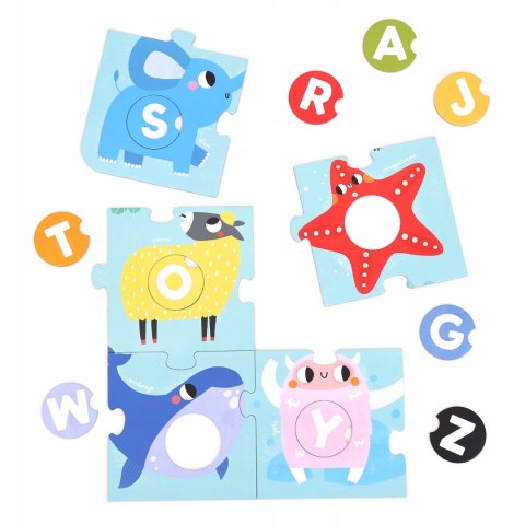 CzuCzu Duuuże puzzle z dziurką Alfabet 3+ Literki