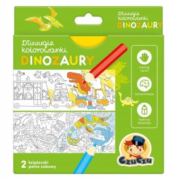 Dłuuugie kolorowanki Dinozaury 4+ Czuczu Malowanka