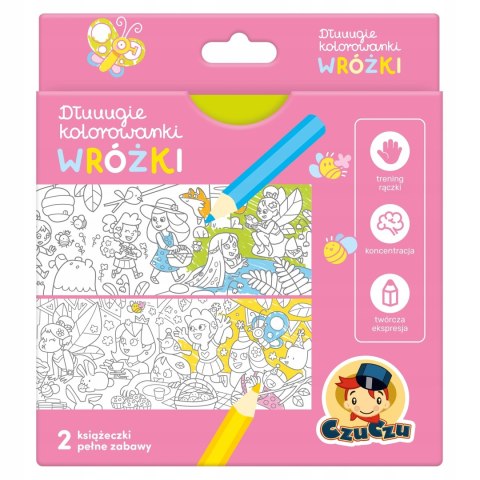 Dłuuugie kolorowanki Wróżki 4+ Czuczu Kolorowanka