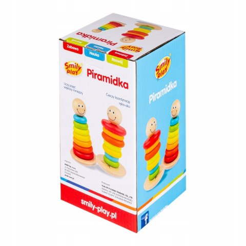 Drewniana Piramida Piramidka Smily Play Wieża