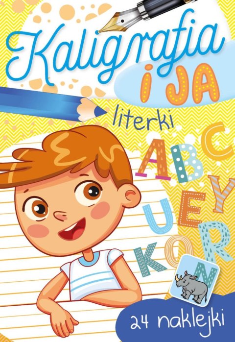 Kaligrafia i ja. Literki 24 Naklejki Litery