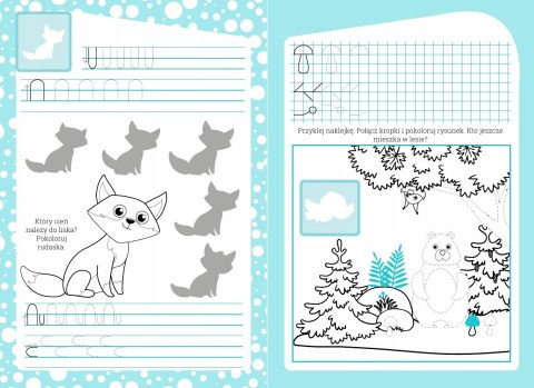 Kaligrafia i ja. Szlaczki 24 Naklejki Pisanie