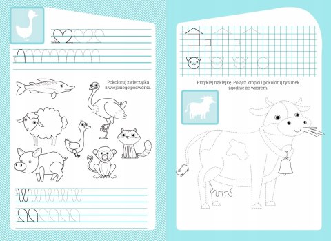 Kaligrafia i ja. Szlaczki 24 Naklejki Pisanie