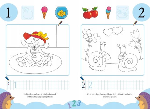 Kaligrafia z uśmiechem Cyferki 123 Naklejki