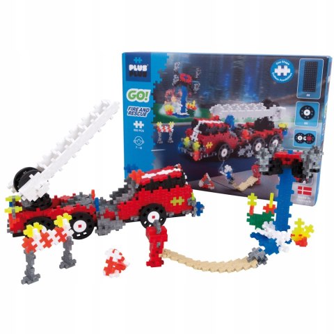 Klocki Plus-Plus GO! 500 szt. Wóz strażacki