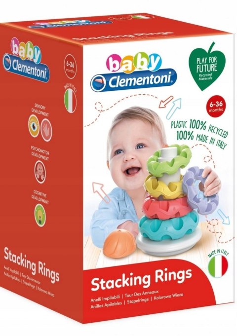 Kolorowa Wieża Piramidka Baby Clementoni 17103