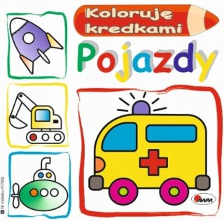 Koloruję kredkami Pojazdy Malowanka Kolorowanka