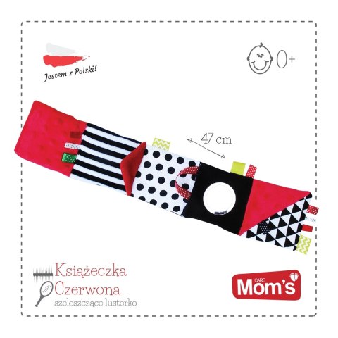 Kontrastowa Książeczka Sensoryczna czerwona Moms