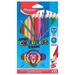 Kredki Colorpeps Strong Jumbo 12 kolorów Maped