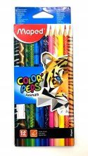 Kredki Ołówkowe Animals 12 kolorów Maped Colorpeps
