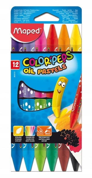 Kredki Pastele Olejne 12 kolorów Maped Colorpeps