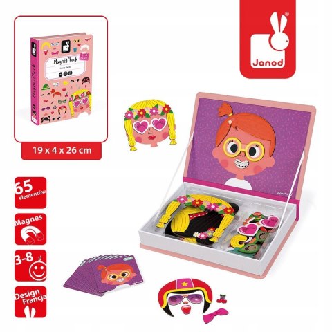 Magnetyczna Układanka Śmieszne Buzie Dziew. Janod