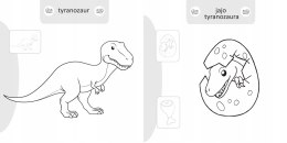 Malowanie doklejanie Dinozaury Kolorowanka