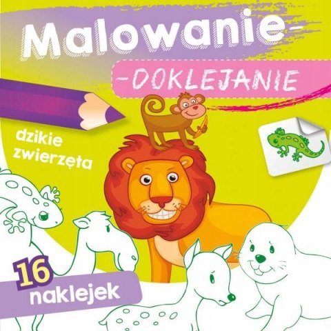 Malowanie doklejanie Dzikie Zwierzęta Malowanka