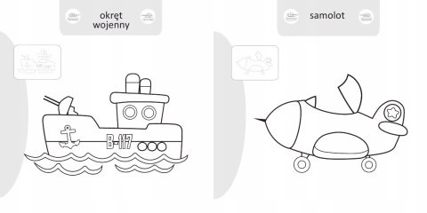 Malowanie doklejanie Pojazdy Wojskowe Kolorowanka