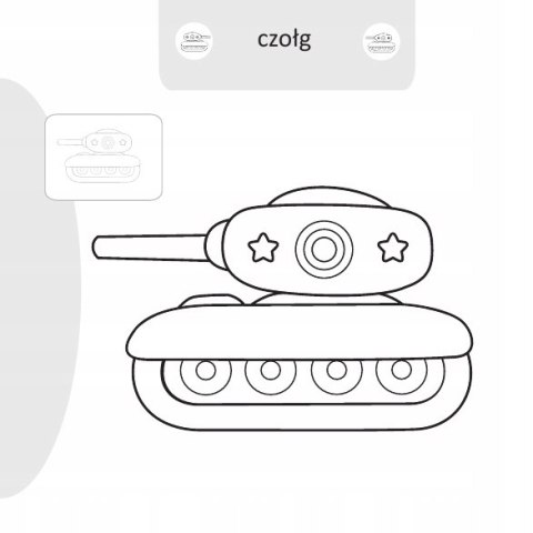 Malowanie doklejanie Pojazdy Wojskowe Kolorowanka