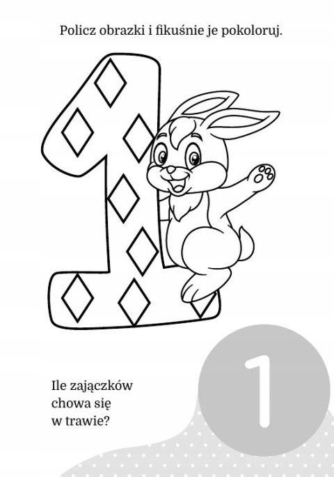 Maluszkowe malowanie Cyferki Cyfry Malowanka