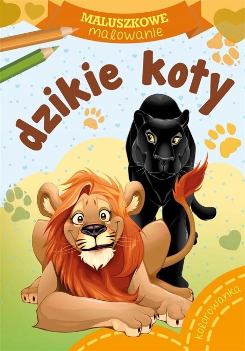 Maluszkowe malowanie Dzikie koty Malowanka