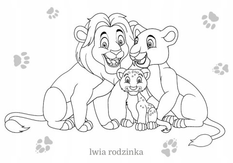 Maluszkowe malowanie Dzikie koty Malowanka