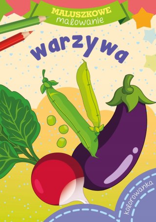 Maluszkowe malowanie Warzywa Kolorowanka