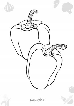 Maluszkowe malowanie Warzywa Kolorowanka