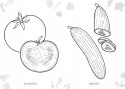 Maluszkowe malowanie Warzywa Kolorowanka