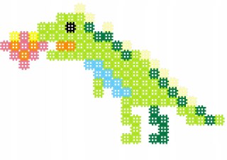 Micro Waffle Mini Wafle Dinozaur 150 elementów