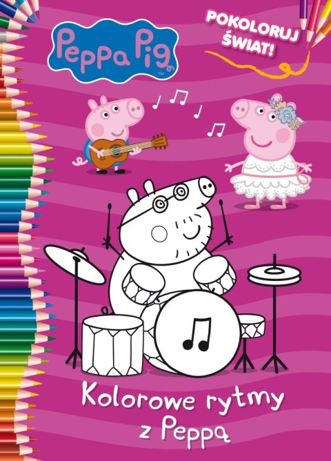 Pokoloruj świat 2 Świnka Peppa Kolorowanka