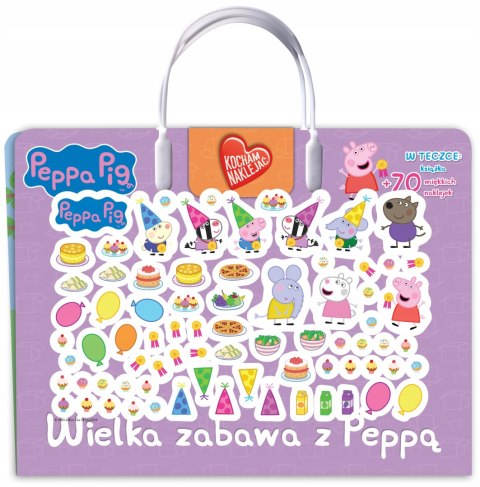 Świnka Peppa Wypukłe Naklejki Kocham naklejać