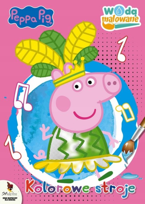 Wodą malowane 4 Kolorowe Stroje Świnka Peppa