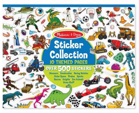 Zestaw naklejek dla chłopców 500 Naklejki Melissa